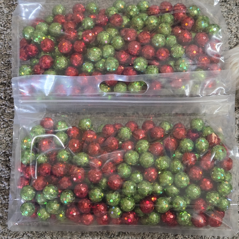 Christmas Holiday Red & Green  Small Decorative Balls